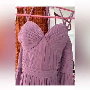 Azazie Alexi bridesmaid dress Chiffon Wisteria size 10 NWT (only worn to try on)